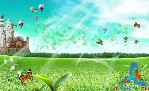 PSD - Cartoon Castle Template