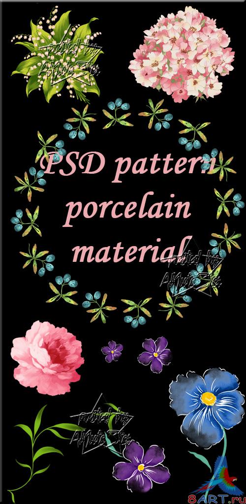 �������� � �������  PSD pattern porcelain material