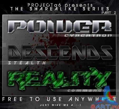 Styles for Photoshop - Sharealike Series Text v2