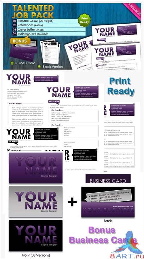 Talented JOB PACK PSD Template