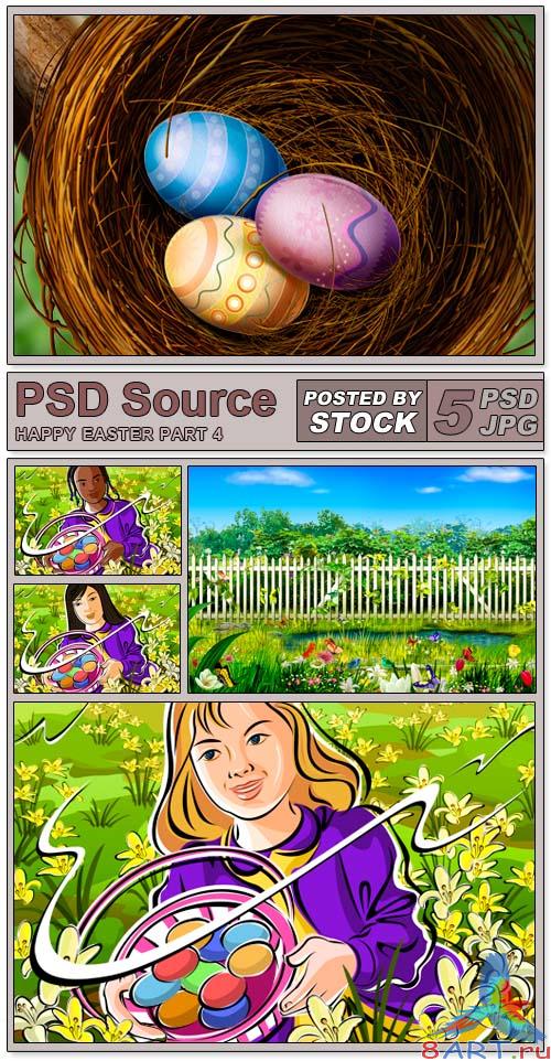 Layered PSD Files - Happy easter 4