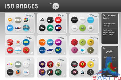 Badges -     PSD, PNG