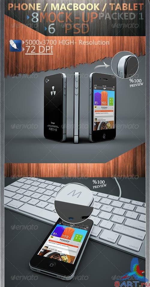 GraphicRiver Phone / Macbook / Tablet Mock-Ups Packed 1 GraphicRiver Phone / Macbook / Tablet Mock-Ups Packed 1