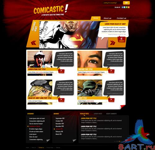 Comicastic - HTML and PSD
