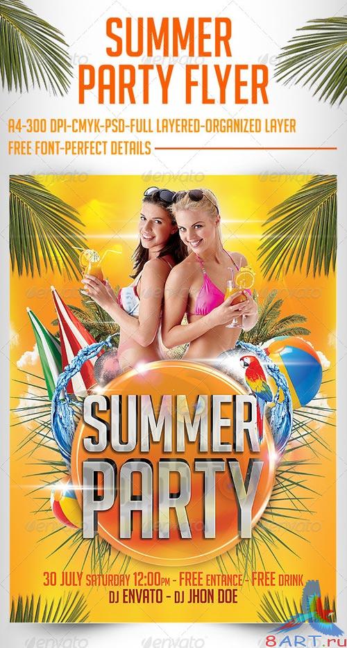 GraphicRiver Summer Party Flyer Template 2729145