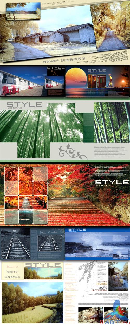 Art photo template bloom my style