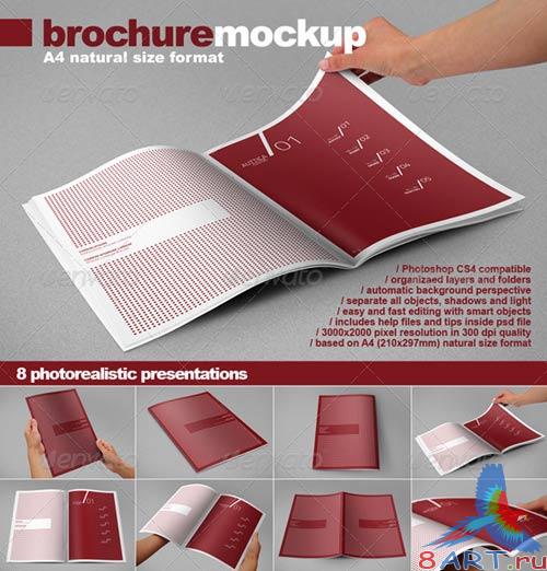 GraphicRiver Photorealistic A4 Brochure Mock-up