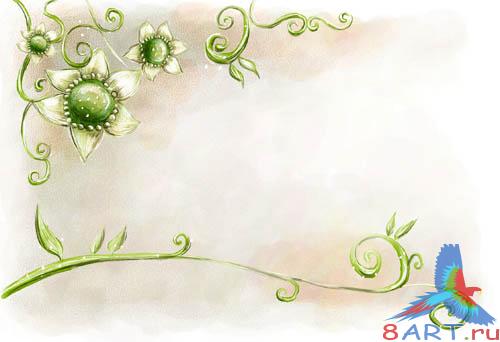 PSD - Retro Floral Template