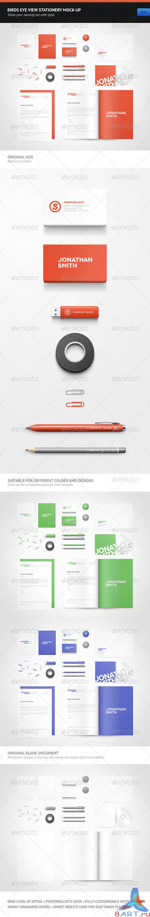 Birds Eye View Stationery Mock-up