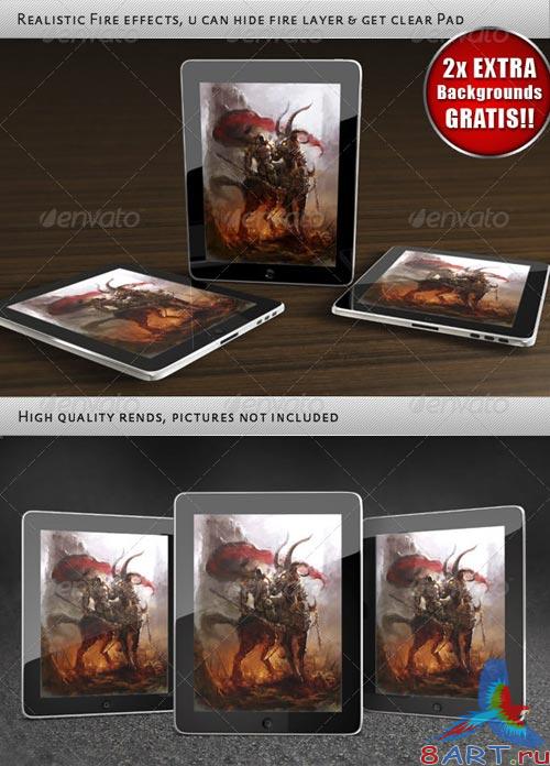 GraphicRiver Pad On Fire Mock-Up