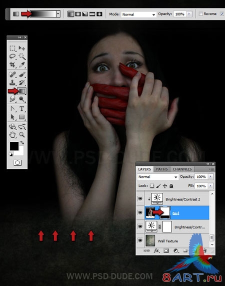 Плакат к фильму ужасов в Adobe Photosop Плакат к фильму ужасов в Adobe Photosop