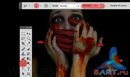 Плакат к фильму ужасов в Adobe Photosop Плакат к фильму ужасов в Adobe Photosop