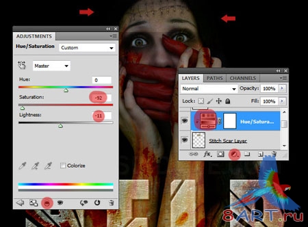 Плакат к фильму ужасов в Adobe Photosop Плакат к фильму ужасов в Adobe Photosop