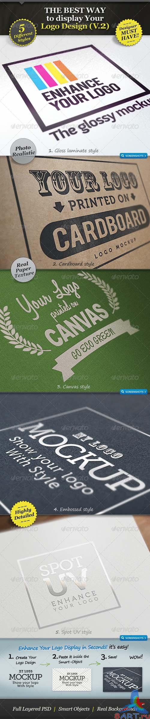 GraphicRiver 5 Realistic Logo Mockups - Smart Template V.2 - REUPLOAD