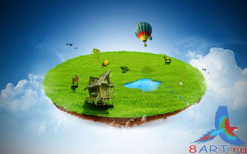 PSD Template - Floating Island