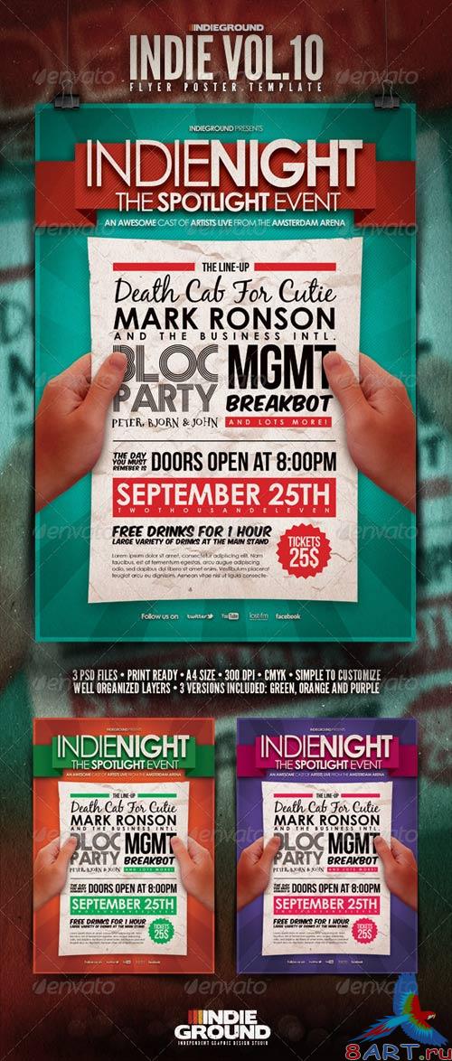 GraphicRiver Indie Flyer/Poster Vol. 10 GraphicRiver Indie Flyer/Poster Vol. 10