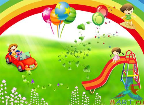 PSD - Cartoon Landscapes Template