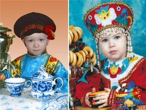 Детские шаблоны - около самовара Детские шаблоны - около самовара