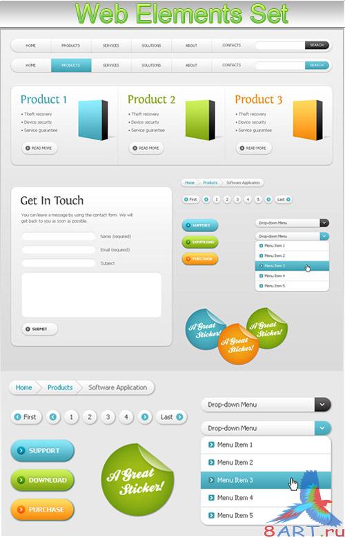 Web Elements Set Web Elements Set