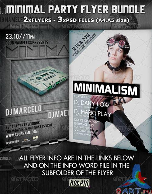 GraphicRiver - Minimal Party Flyer Template Bundle 2550830 GraphicRiver - Minimal Party Flyer Template Bundle 2550830