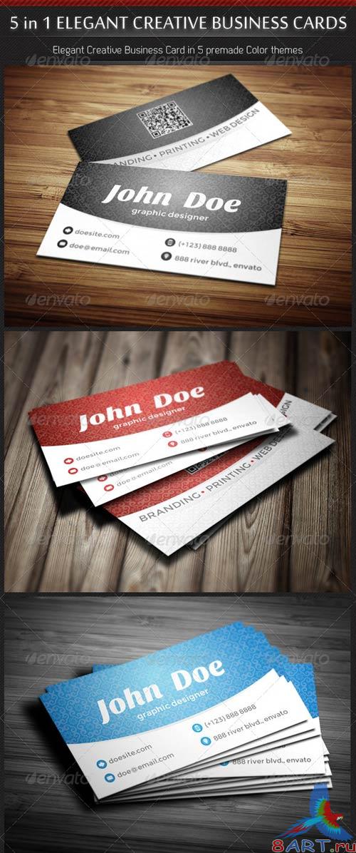 GraphicRiver 5 in 1 Creative Elegant Business Card Template GraphicRiver 5 in 1 Creative Elegant Business Card Template