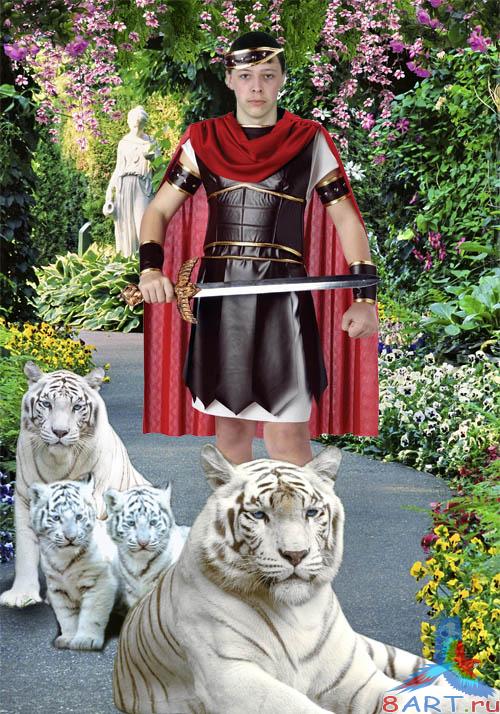 Шаблон в видах фотошопа - в течение римском парке Шаблон в видах фотошопа - в течение римском парке