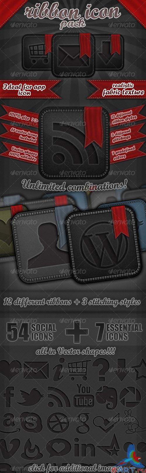 GraphicRiver - Ribbon Icon Set