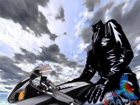 Шаблон ради фотошоп – женщина для мотоцикле Шаблон ради фотошоп – женщина для мотоцикле