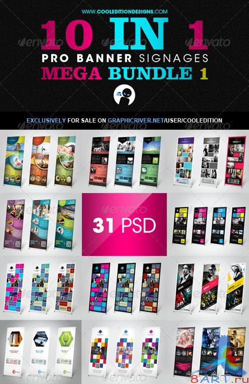 GraphicRiver 10 In 1 Pro Banner Signages Mega Bundle 1