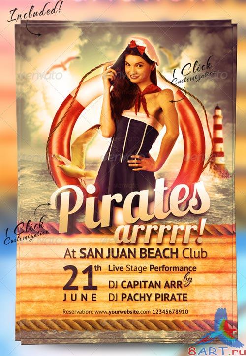 GraphicRiver Sailor Party Flyer Template