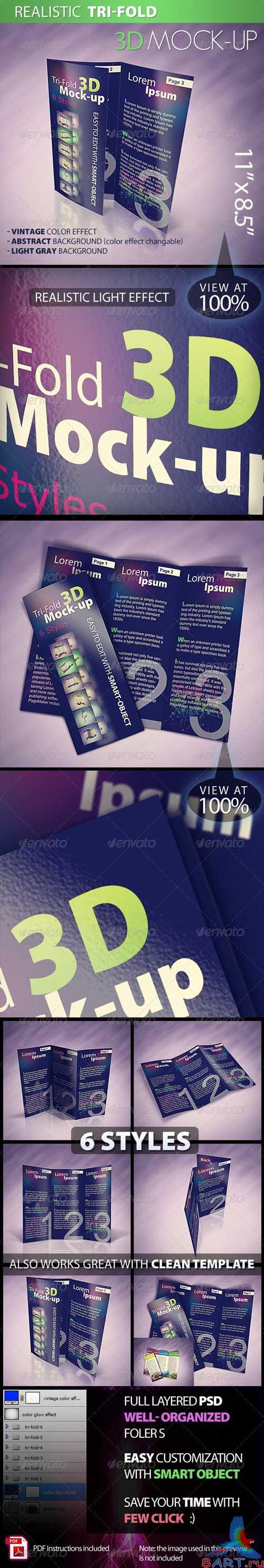 GraphicRiver Tri-fold 3D Mock-up Pack - REUPLOAD GraphicRiver Tri-fold 3D Mock-up Pack - REUPLOAD