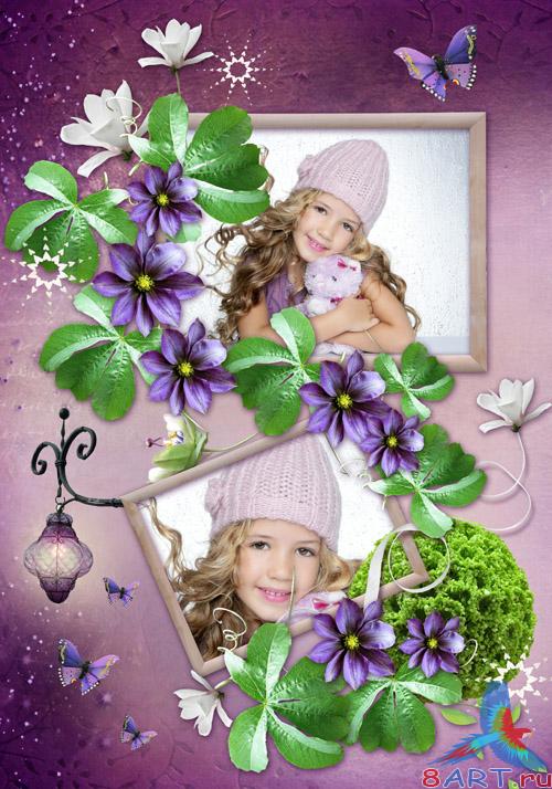 PSD frame - Scent of flowers