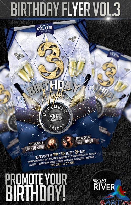 GraphicRiver Birthday Flyer Template Vol3 GraphicRiver Birthday Flyer Template Vol3