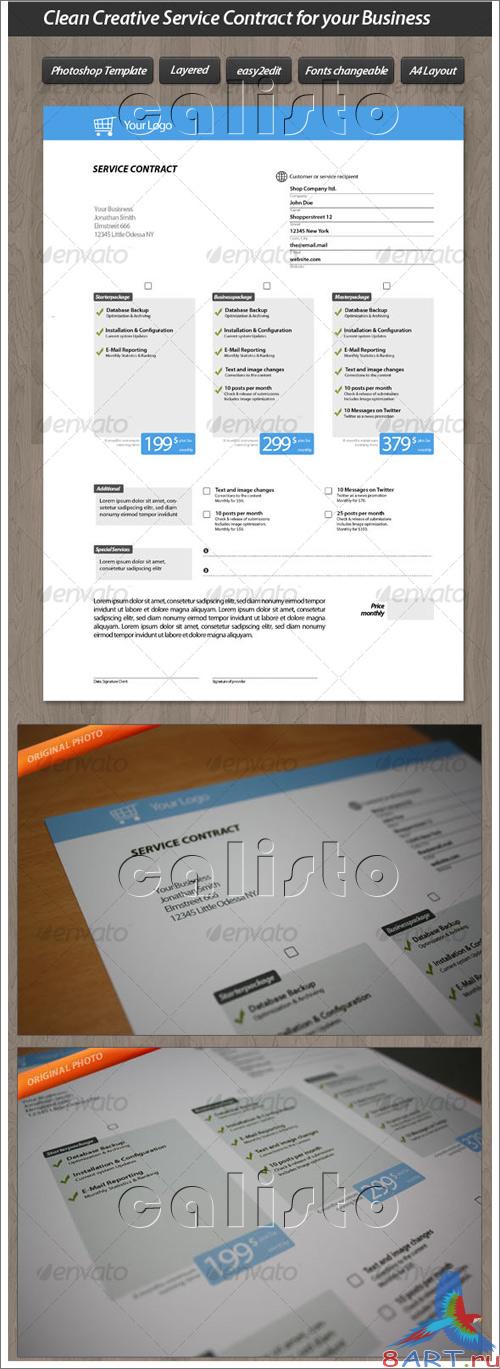 Clean Creative Service Contract for your Business - GraphicRiver