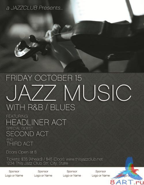 PSD Template - Jazz Club Poster