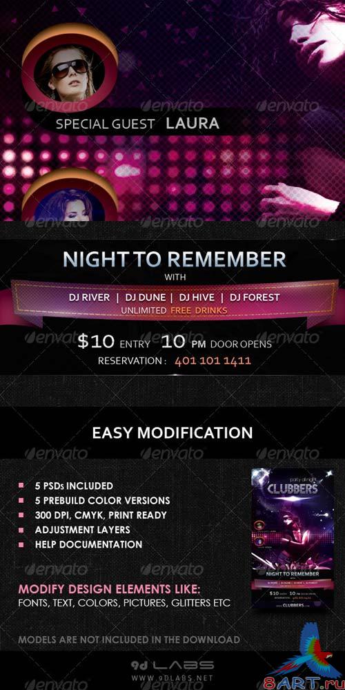 GraphicRiver Clubbers - A Cool Catchy Flyer