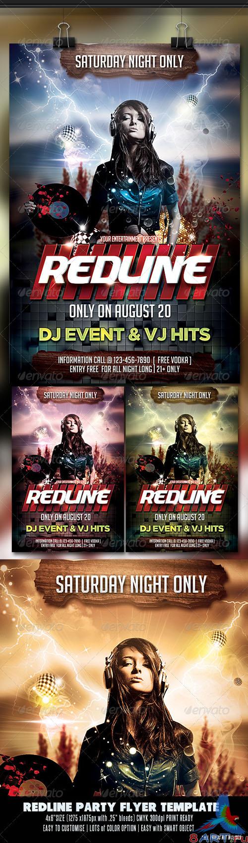 GraphicRiver - Red Line Party Flyer 2744737
