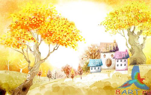 PSD - Autumn Village Template PSD - Autumn Village Template