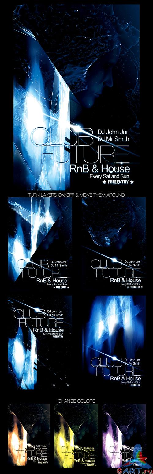 GraphicRiver Futuristic Club Flyer