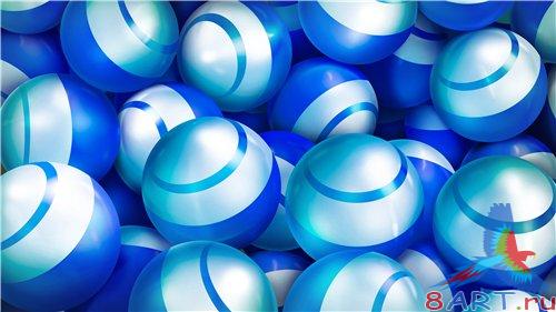PSD - Blue 3D Balls
