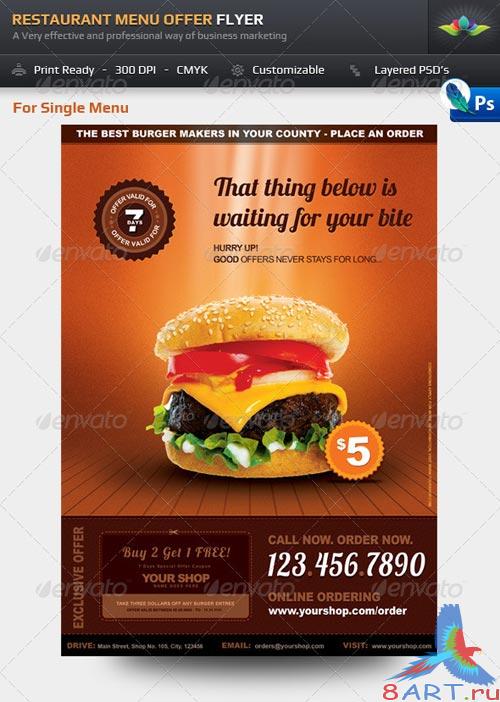 GraphicRiver Restaurant Menu Offer Flyer