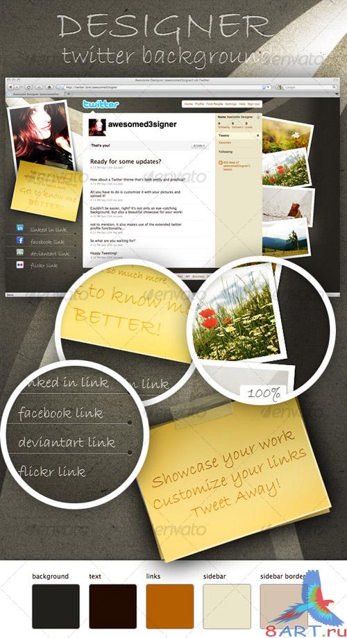 GraphicRiver Designer Twitter Background