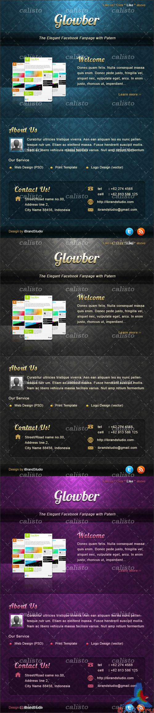 Elegant Facebook Page PSD Template