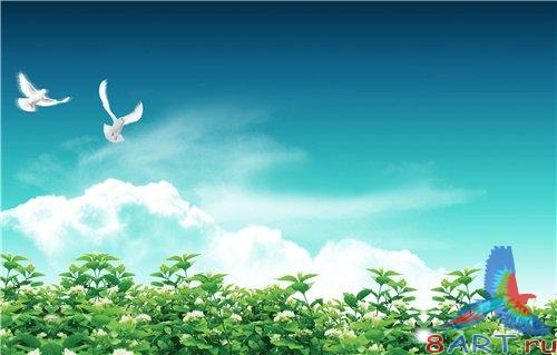 PSD - Doves in the sky