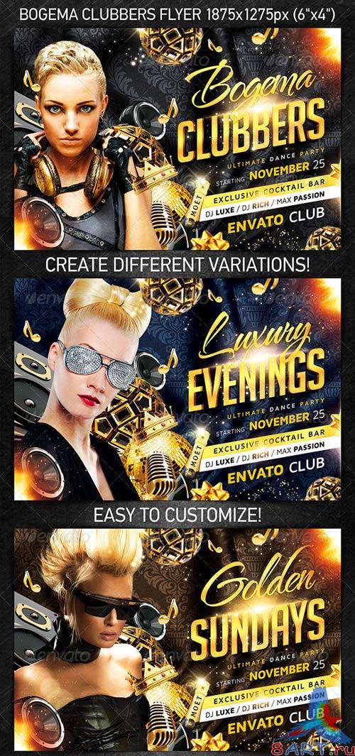 GraphicRiver Bogema Clubbers Flyer GraphicRiver Bogema Clubbers Flyer