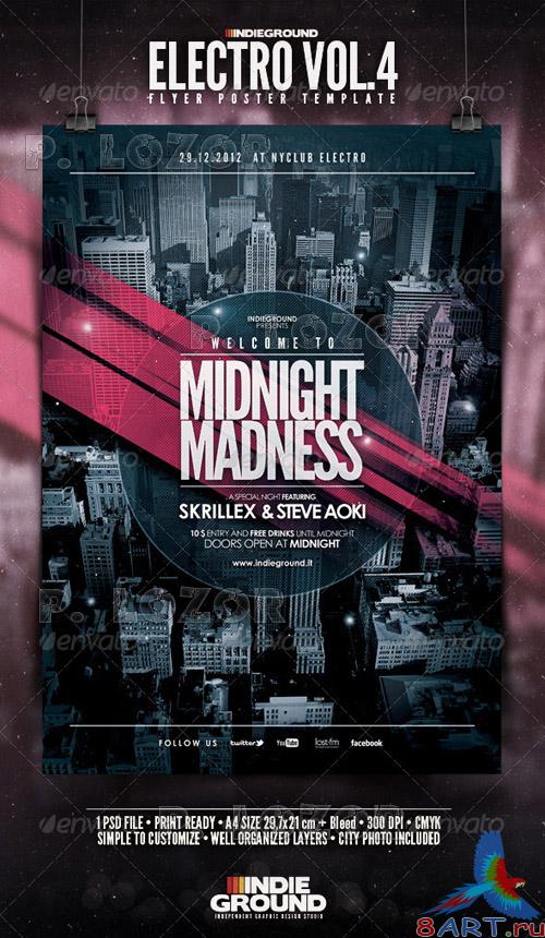 Electro Flyer Poster Vol 4