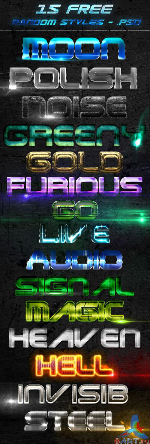 15 Random Text Styles for Photoshop