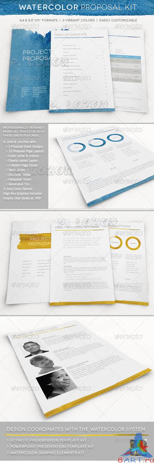 Graphicriver Watercolor Professional Proposal Kit