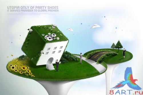 Senior's dream of creative thinking PSD material