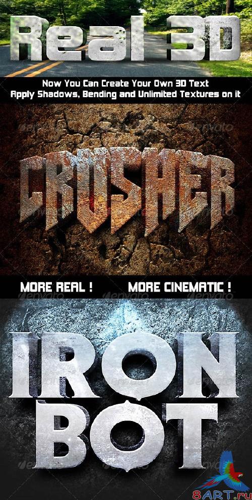 GraphicRiver Photoshop Text Effect: Cinematic 3D Actions GraphicRiver Photoshop Text Effect: Cinematic 3D Actions